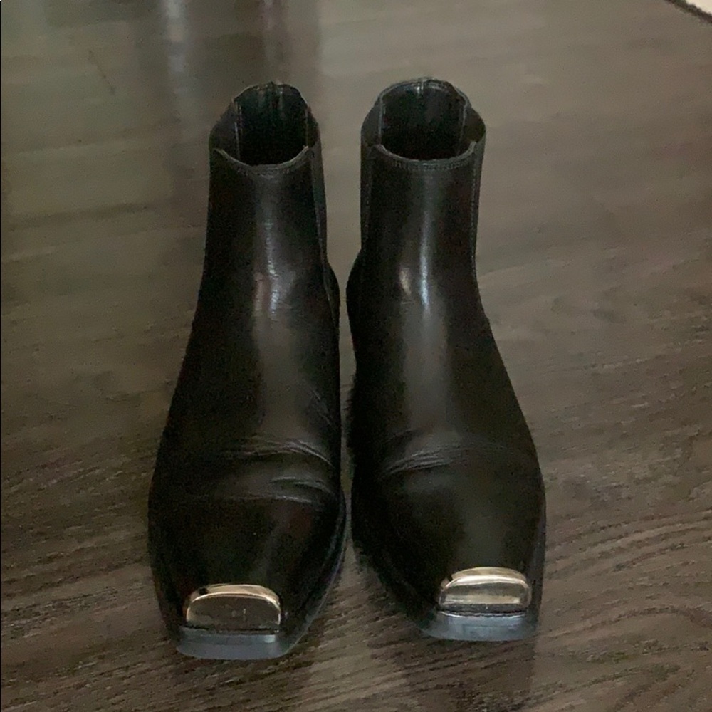 ASOS Stacked heel black Boots size 9 - marked UK8